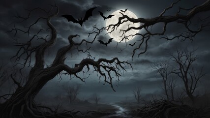 Haunted Moonlit Forest 
