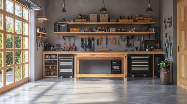 Well-Organized Garage Workshop