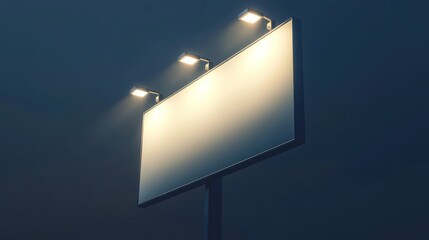 Three white signs hanging from a building