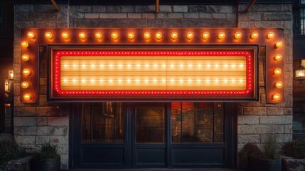 A large red and white sign with a black border