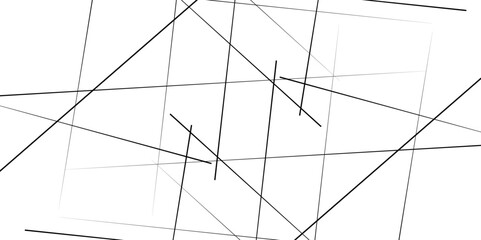 Metal grid isolated on the white background. Beautiful geometric background with black lines drawn on white paper. Geometric pattern.