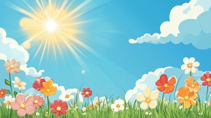 Fototapeta premium bright light, sunny, flower bloom. Copy space, empty space for text