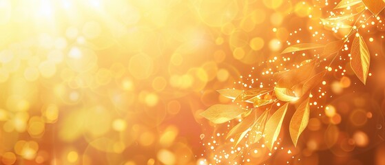 Golden Autumn Leaves in Sparkling Sunlight