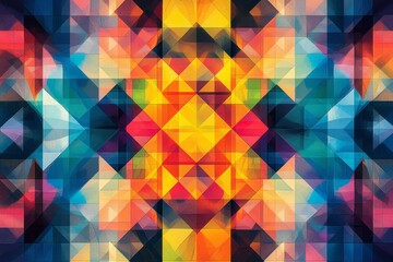 Abstract Geometric Pattern with Vibrant Colors created with Generative AI