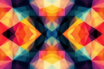Obraz premium Abstract Geometric Pattern with Vibrant Colors created with Generative AI