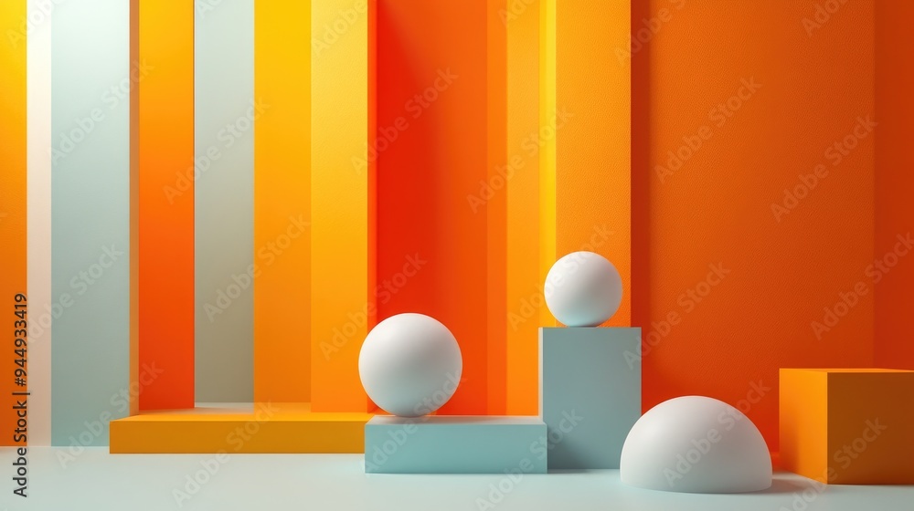 Poster 3d rendered geometric background suitable for product mockup presentations and illustrations