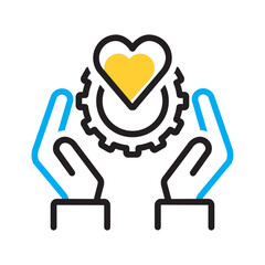 Multi color icon for Moral character