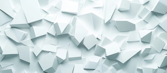 Fototapeta premium 3D rendering of a white abstract geometric background suitable for advertising cosmetics technology showcasing displays metaverse banners gaming sports and business Sci Fi illustration for product