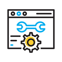 Multi color icon for Web repair