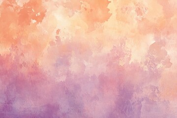 Obraz premium A beautiful abstract watercolor background featuring soft hues of orange, pink, and purple for artistic and design needs.