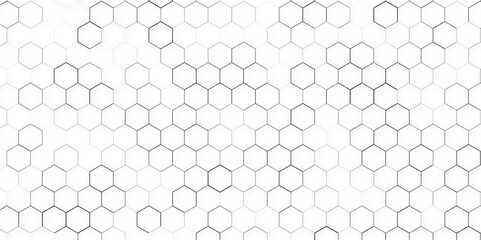 Mosaic background. Simple hexagon grid. Hexagonal cells. Seamless vector illustration.