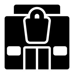 big box, store, retail, shop, mall, hypermarket solid or glyph icon