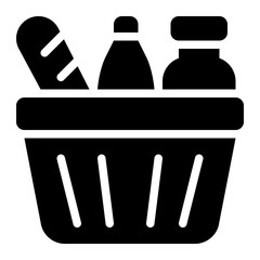 consumer goods, final goods, grocery, retail, store solid or glyph icon