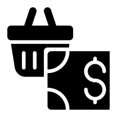 payment, checkout, buy, purchase, shopping solid or glyph icon