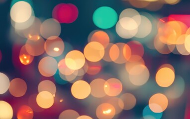 Fototapeta premium Colorful Vintage Bokeh Lights on Smooth Gradient Background