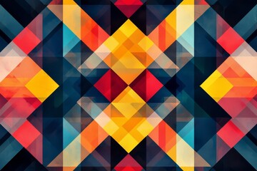 Abstract Geometric Pattern with Vibrant Colors created with Generative AI