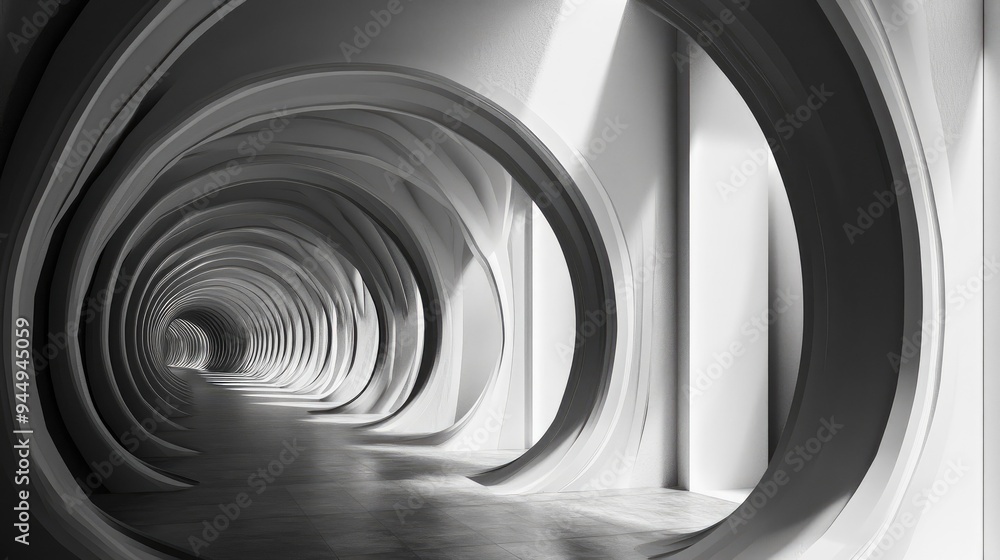 Poster architectural elements featuring 3d structures