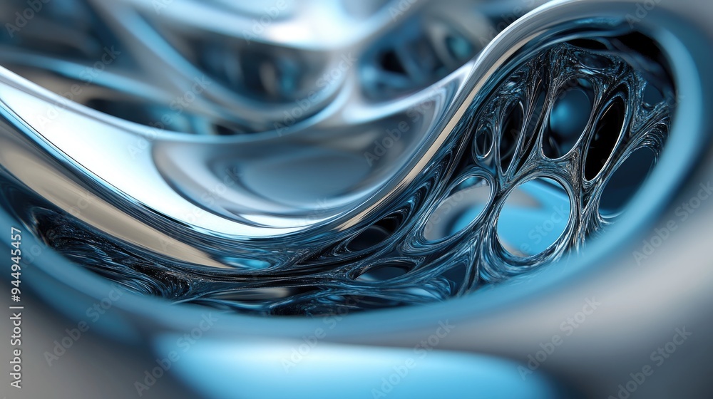 Poster abstract 3d model rendering illustration