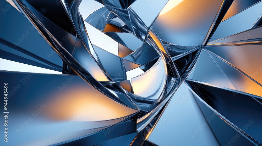 Aufkleber abstract 3d rendering featuring a contemporary geometric backdrop for graphic design applications