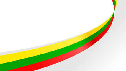 wavy lithuania flag vector background with copy space for text. lithuania national day