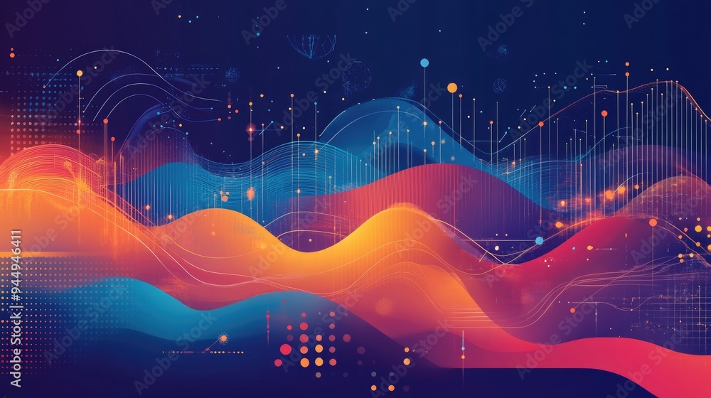 Poster abstract creative background concept for web and mobile apps featuring illustration templates for bu