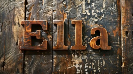 Wooden Mahogany personalized name postcard perfect for decor.