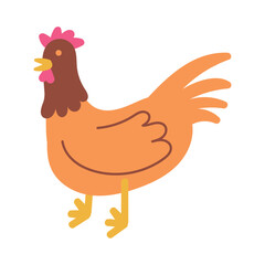 Cute Farm Illustration - Chicken