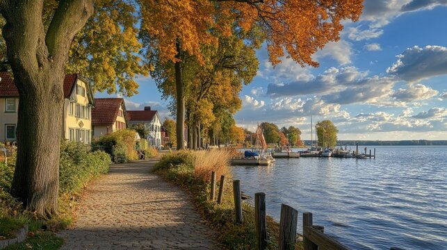 Promenade by Lake Grosser Eutiner See, Germany