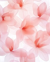 A delicate arrangement of soft pink flowers, embodying elegance and tranquility in a dreamy background.