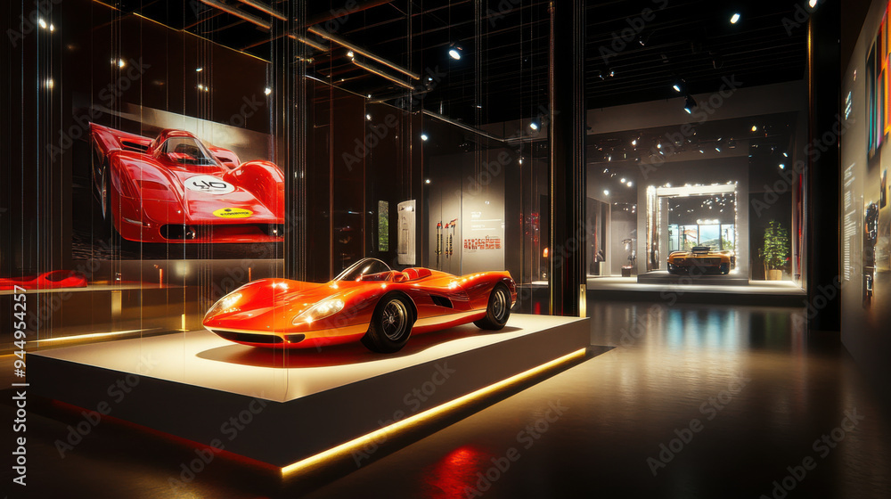 Poster bright and realistic 3d display platform with high-definition product visuals and dynamic