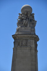 Monument to Miguel de Cervantes at Plaza de Espana, in Madrid, Spain