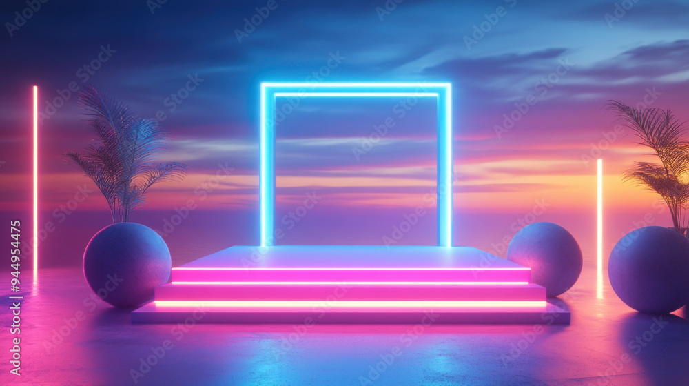 Aufkleber bright and realistic 3d display platform with high-definition product visuals and dynamic