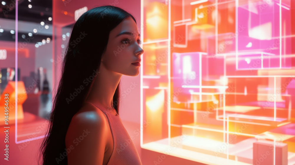 Aufkleber bright and realistic 3d display platform with high-definition product visuals and dynamic