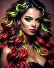 Obraz premium portrait of a woman with long hair