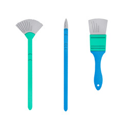illustration of paint brushes