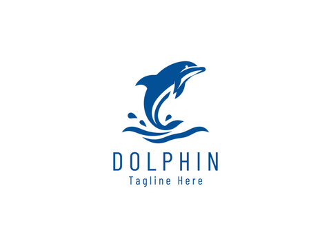 dolphin vector logo design