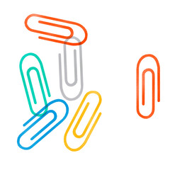 Obraz premium illustration of paper clips