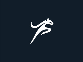 Fototapeta premium illustration of a puma abstract logo design