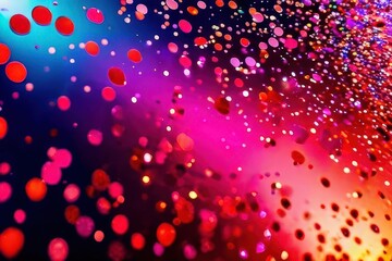 the AI Image Generator, Colorful confetti pieces floating against a dark blue background, capturing a dynamic