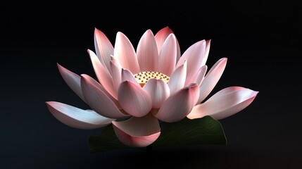 Pink Lotus Flower in Bloom