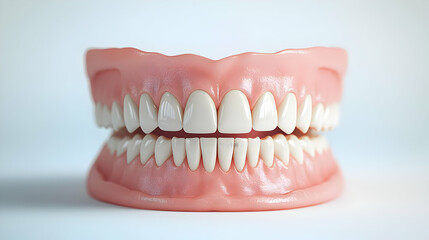 Obraz premium Perfect White Teeth Dental Model Close Up