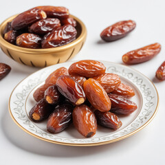 Natural delicious Dates in Clean Background