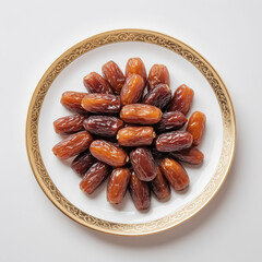 Natural delicious Dates in Clean Background