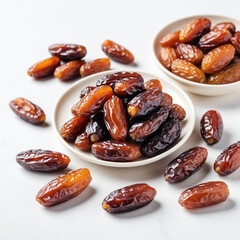 Natural delicious Dates in Clean Background