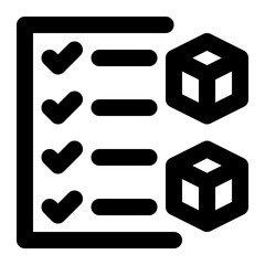 checklist, check list, product list, product checklist, product requirements outline icon