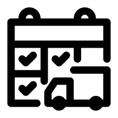 schedule, agenda, delivery schedule, supply chain, delivery outline icon