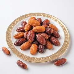 Natural delicious Dates in Clean Background