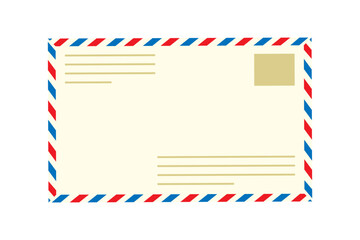Vector illustration of letter envelope on transparent background