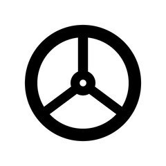 Obraz premium Steering wheel icon on white background. Vector illustration.