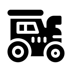 tractor glyph icon